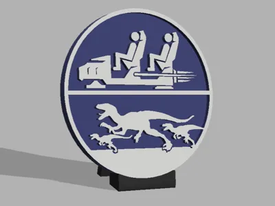 Velocicoaster Coin-Style Wall Art Sign (Fan Art)