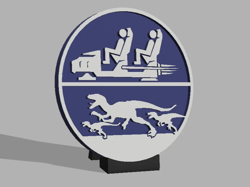 Velocicoaster Coin-Style Wall Art Sign (Fan Art)