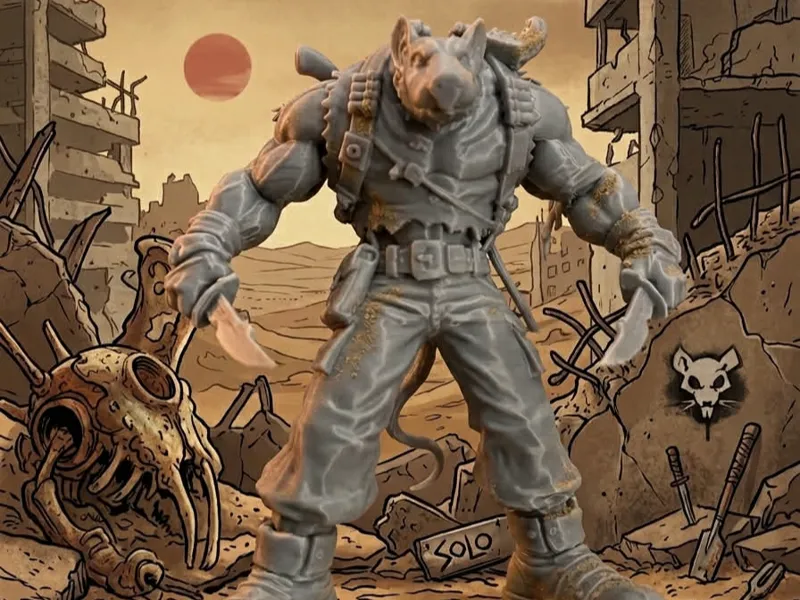 Oscar Martin Character Warrior Mouse
