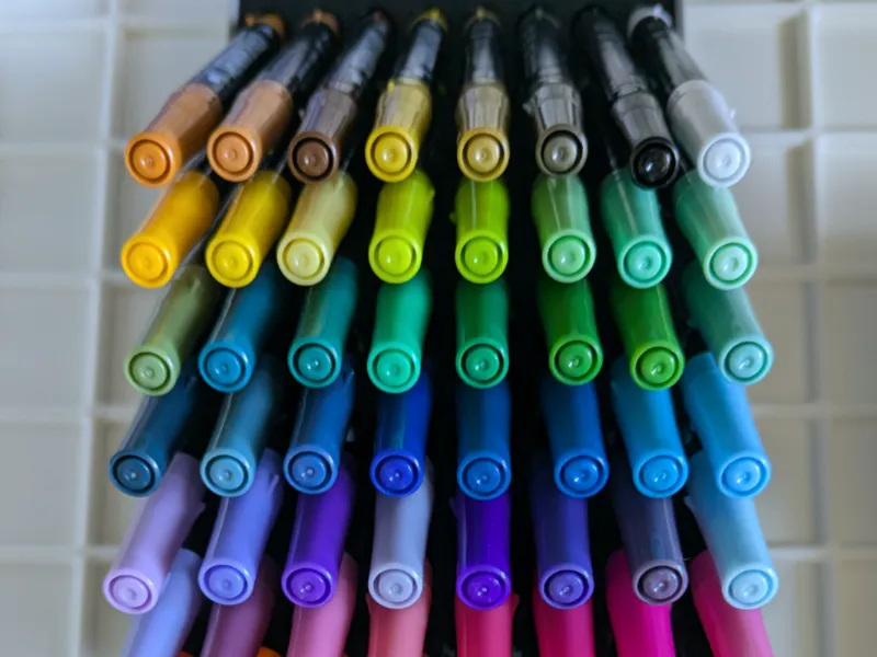 Gridfinity-Acrylmarker-Halter 5x3 für 72 Stifte