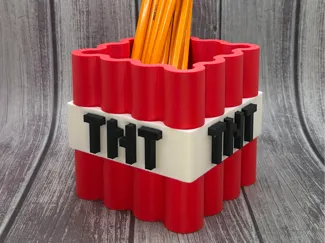 Minecraft Inspired TNT Pen/Pencil Holder