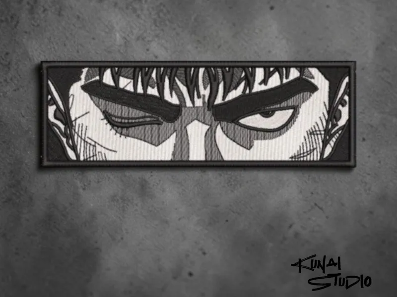 Guts Keychain // Berserk inspired - Black & White