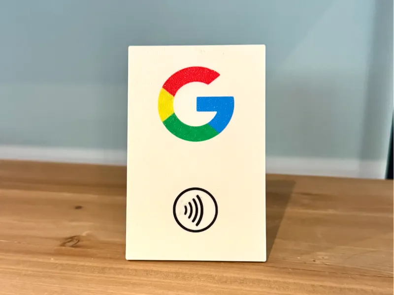 Google Logo Review NFC Stand | Simple Desk Stand