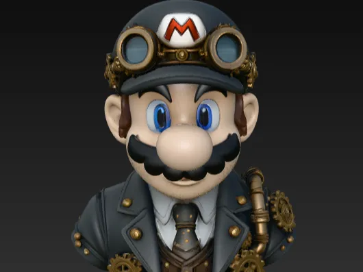 Mario Steampunk buste