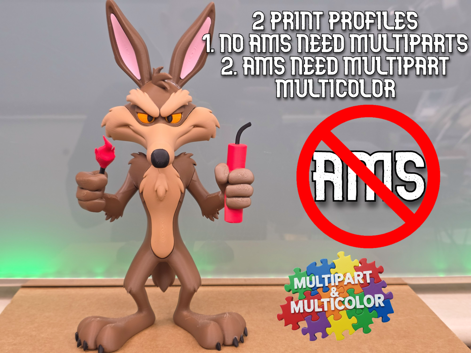 Wile E. Coyote / NO AMS / AMS MULTIPART MULTICOLOR
