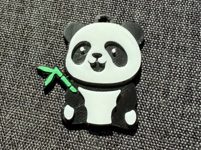 3D Panda multicolor keychain