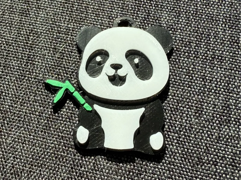 3D Panda multicolor keychain