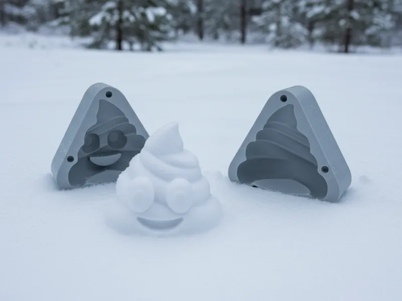 Poop Emoji Snow Ball Mould