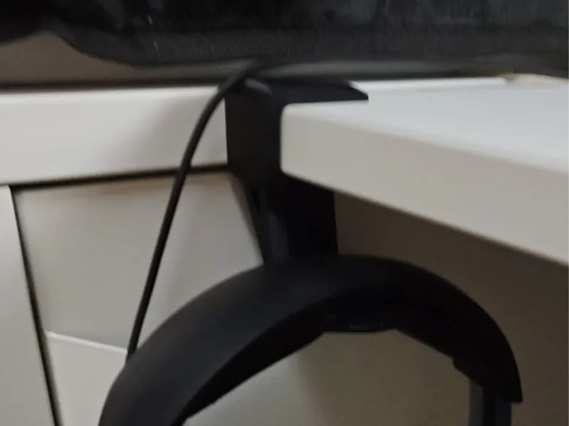 Headphone Hook 19mm (IKEA Bjursta) 90° Degrees