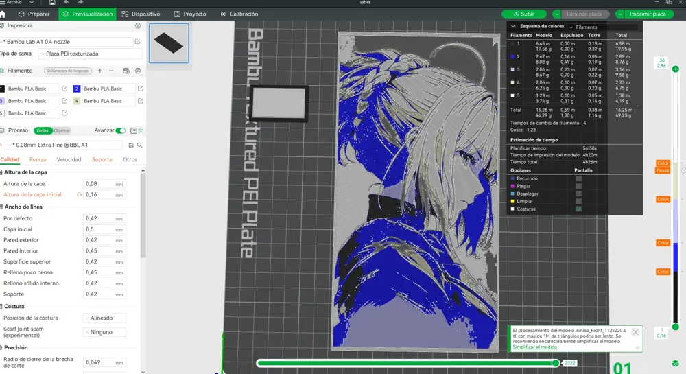 anime Fate Saber - Free 3D Print Model - MakerWorld