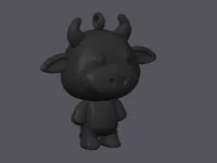 Porte-cles vache - style autocollant — photo 2