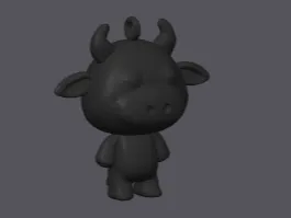Porte-cles vache - style autocollant