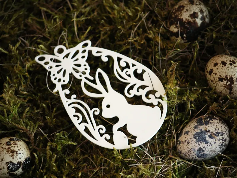 Elegant Easter Bunny Ornament