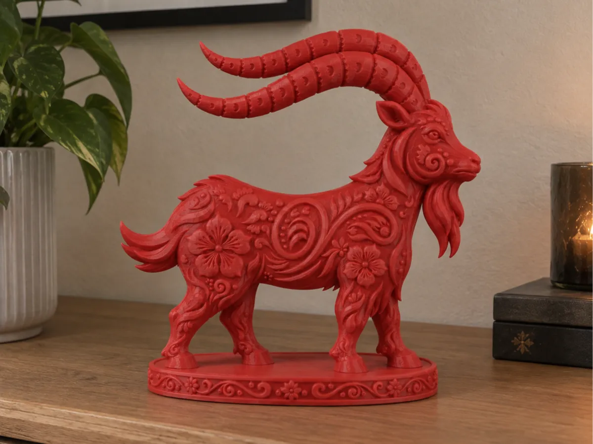 Chaines Model Chinese New Year 2027 – Fire Goat Decoration - Free 3D Print Model ...
