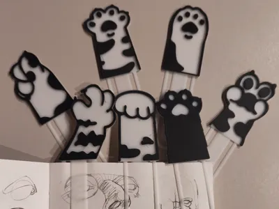 [NO AMS] Kitty Paw Bookmark