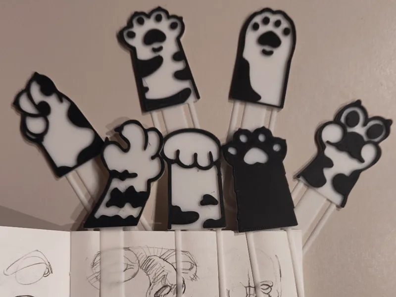 [NO AMS] Kitty Paw Bookmark