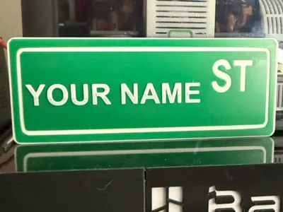 EDITABLE STREET SIGN