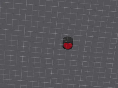 cube with heart, dice prototype
