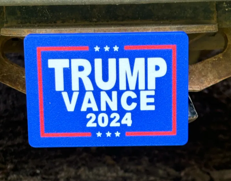Tump Vance 2024 Hitch Cover, multi color print  