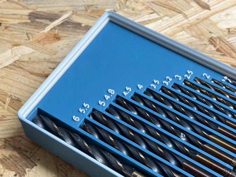 Gridfinity bin for 13-piece drillbit set