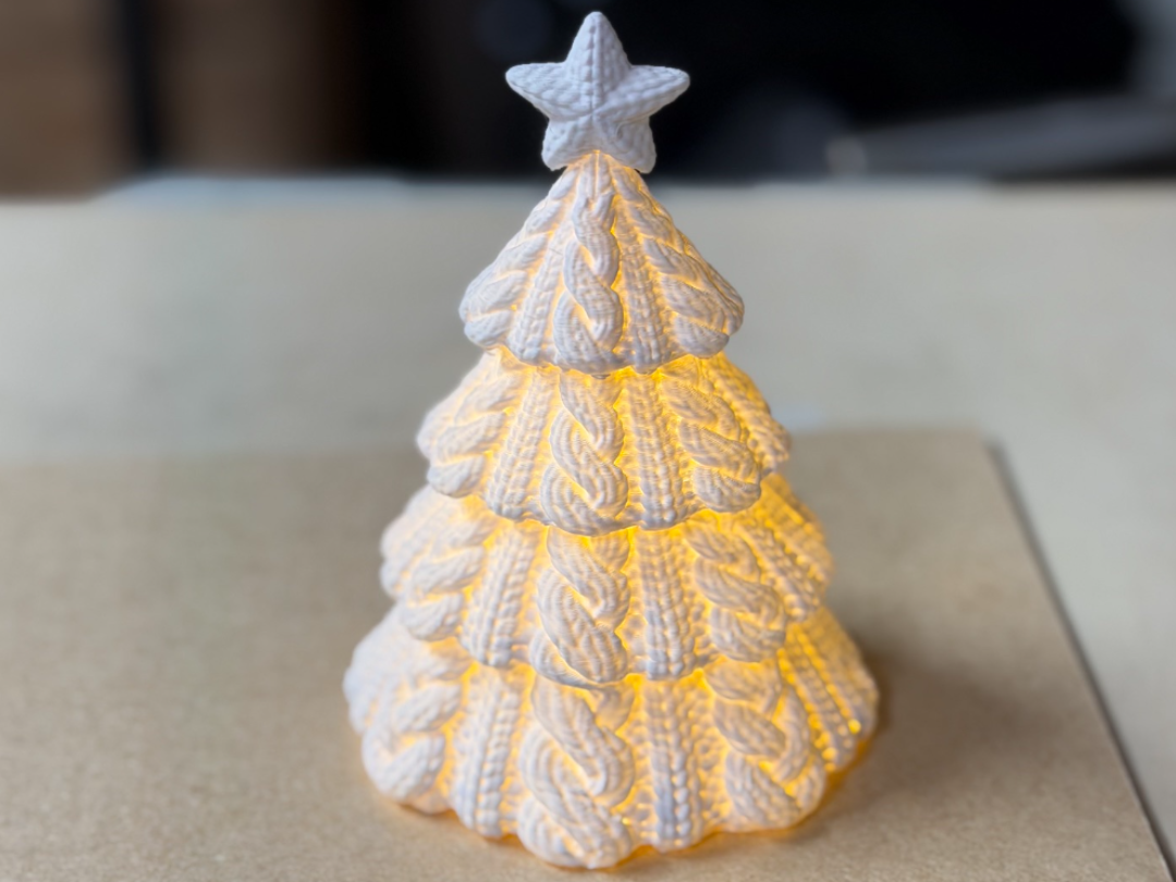 Gestrickter Tannenbaum Teelicht - 1