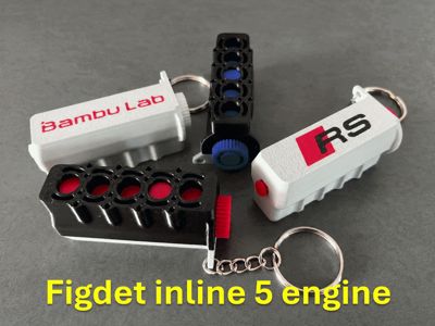 Fidget inline 5 engine Keychain