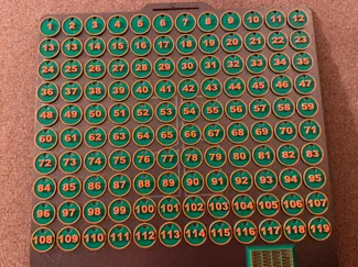 Tokens with numbers 1 - 120
