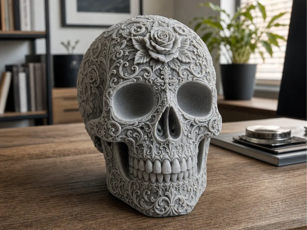 Bloom Skull - Free 3D Print Model - MakerWorld