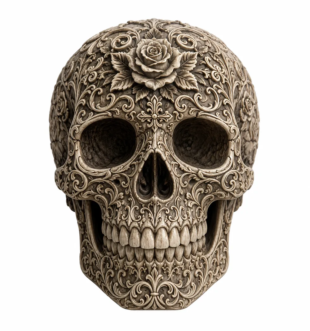 Bloom Skull - Free 3D Print Model - MakerWorld