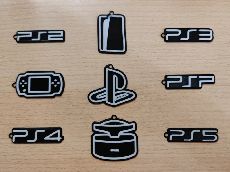 PlayStation Logo Keychain Collection