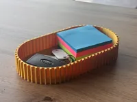 Ribbed Oval Desk Tray / Organizer