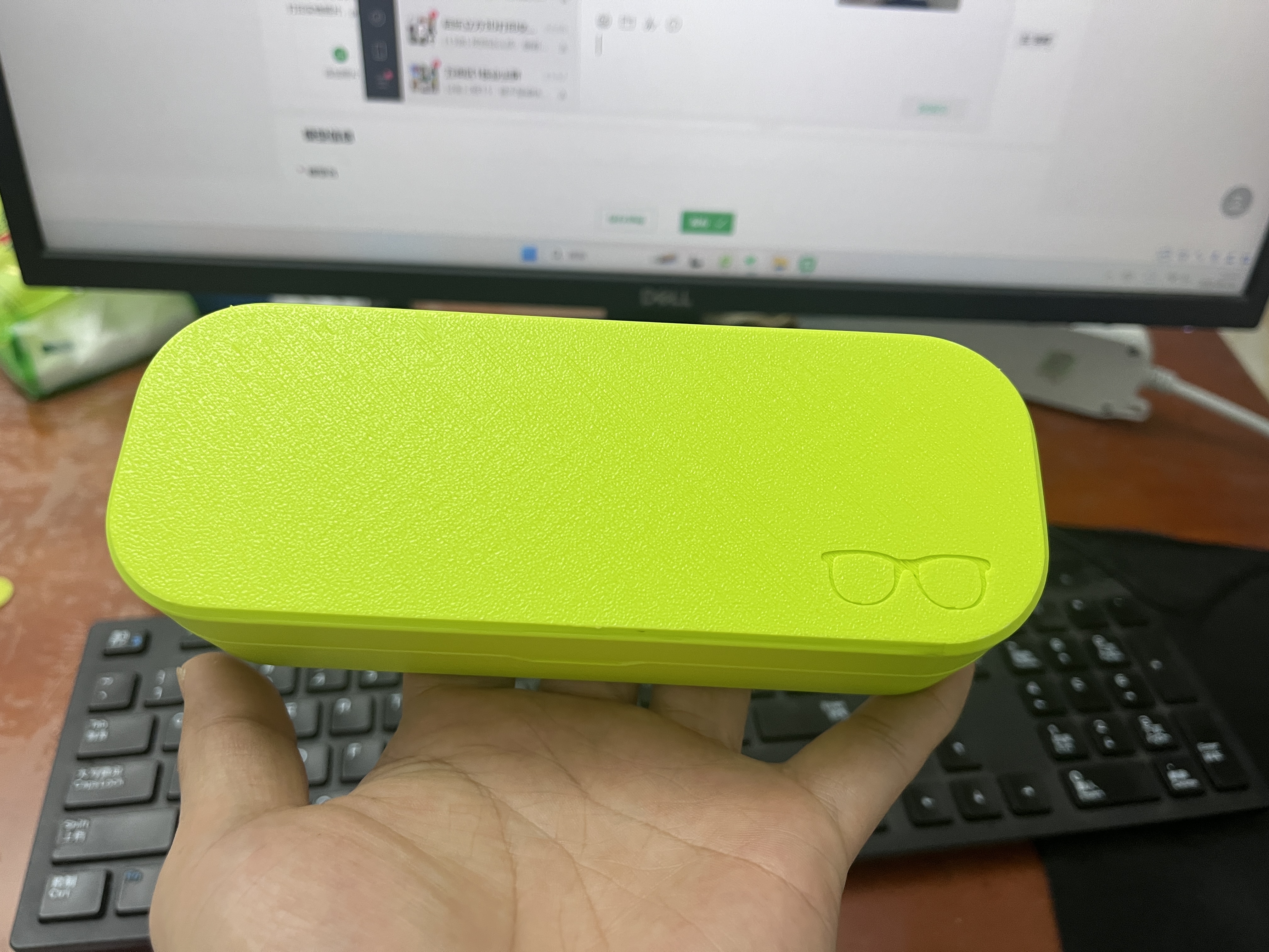 Miniatura 2 do modelo 3D 一体打印眼镜盒（免支撑免组装免五金）