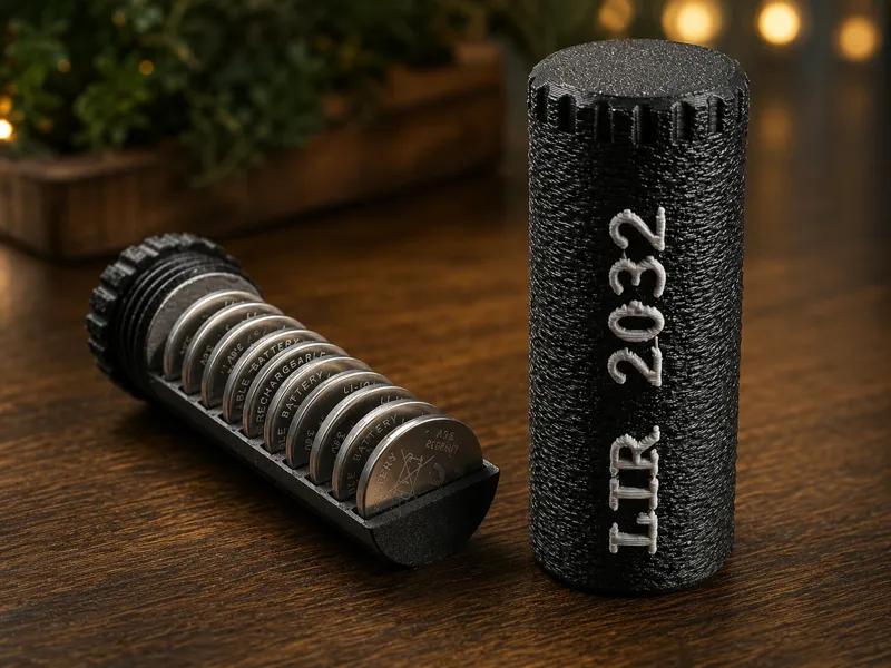 Battery Pack LIR2032 CR2032 mit Fuzzy Skin 