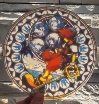 Kingdom Hearts Sora Stained Glass Lithophane