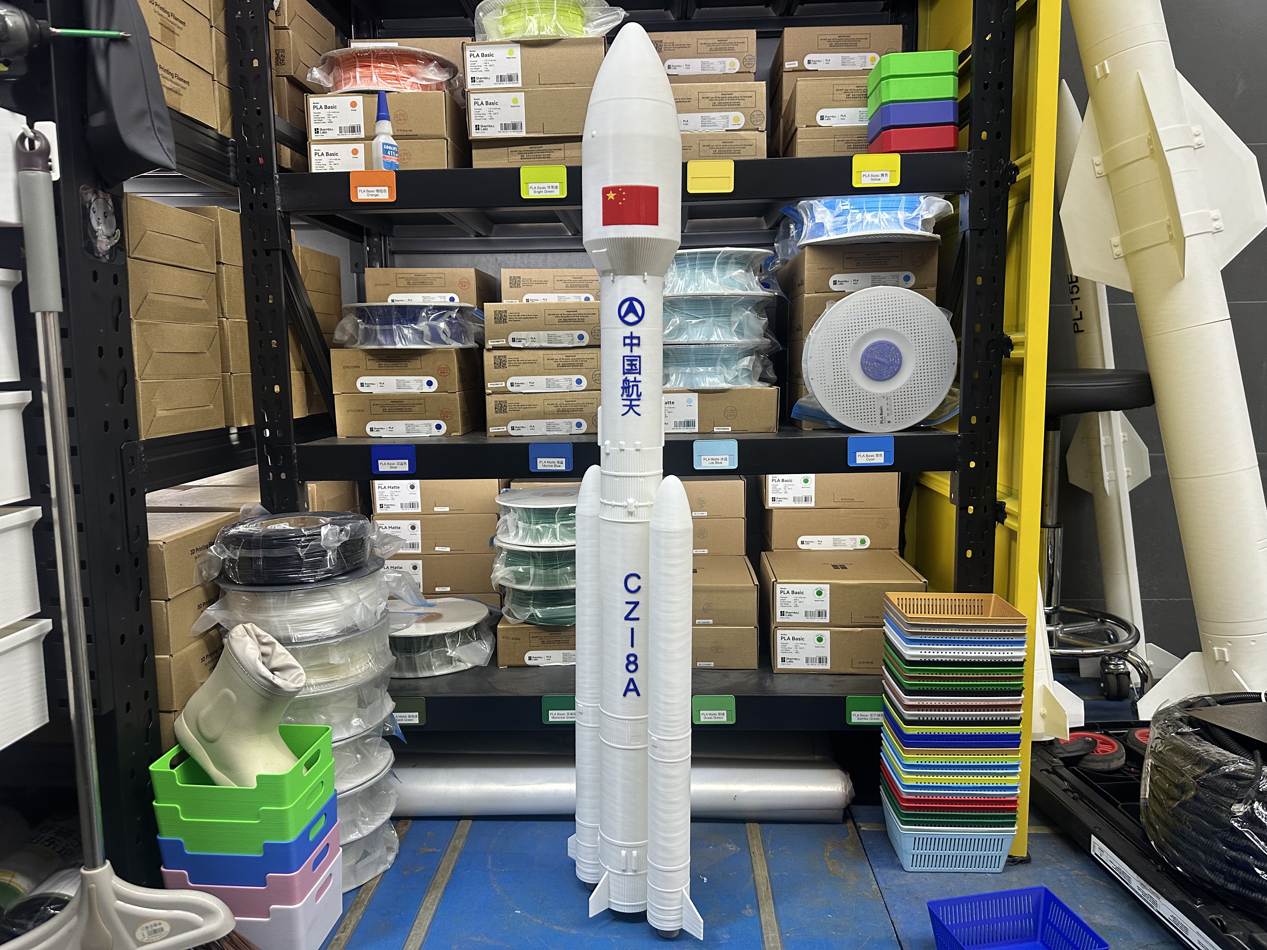 Miniatura 1 do modelo 3D 长征八号甲 高度1.01米 1:50 拆件打印 长征8号A 运载火箭 中国航天
