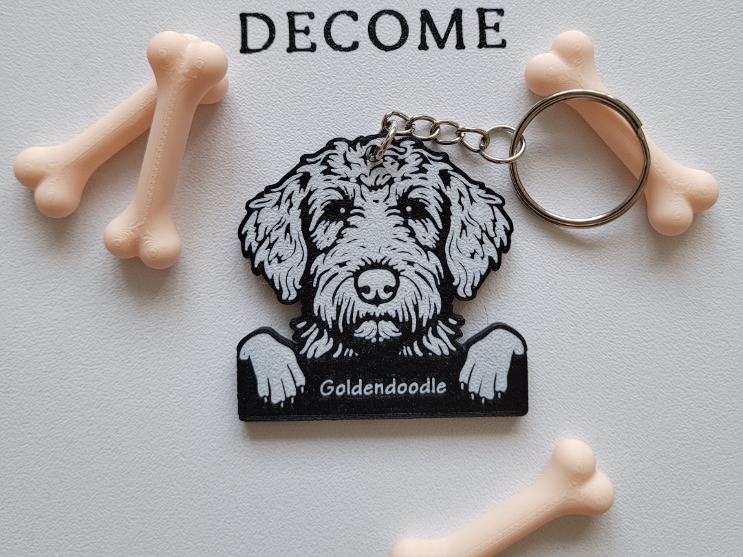 Goldendoodle Keychain