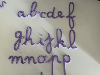 Alphabet lettres cursives