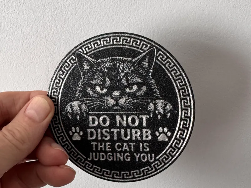 Do Not Disturb Judging Cat Coaster