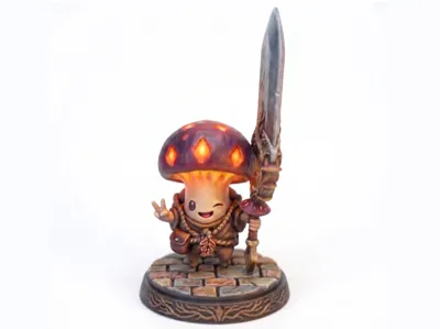 Myconid Baby Adventurer D&D Miniature (45mm)