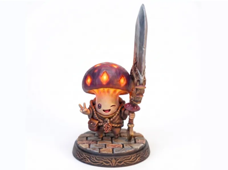 Myconid Baby Adventurer D&D Miniature (45mm)