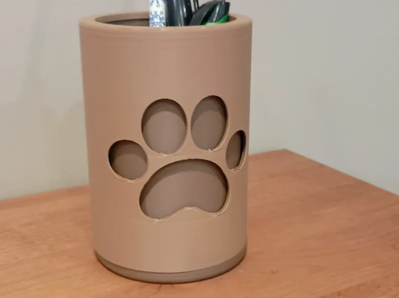 Pencil Holder Paw Print or Customizable