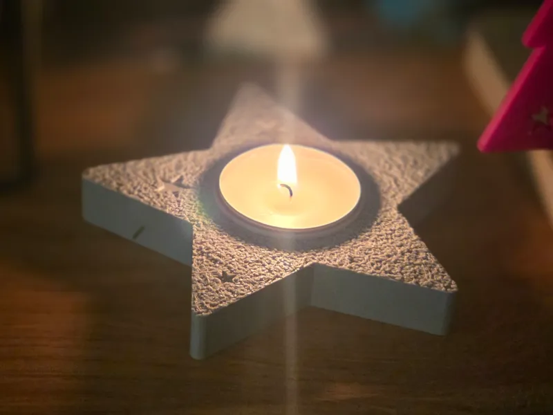 Star - Christmas candle holder