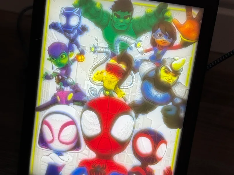 Spidey and Friends Lithophane