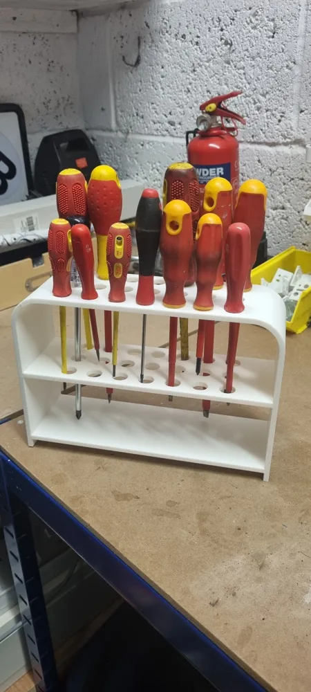 Screwdriver Rack version 2 - Free 3D Print Model - MakerWorld