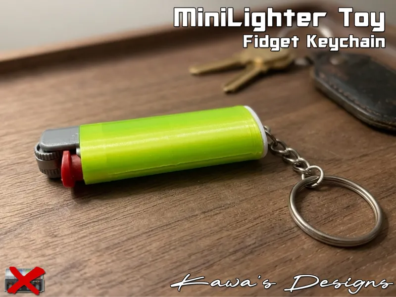 Mini Lighter Toy Fidget Keychain