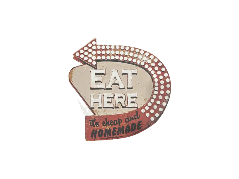 5 Color Vintage Diner Sign