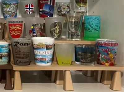 Shot glass holder 5 glasses for  3 heights
