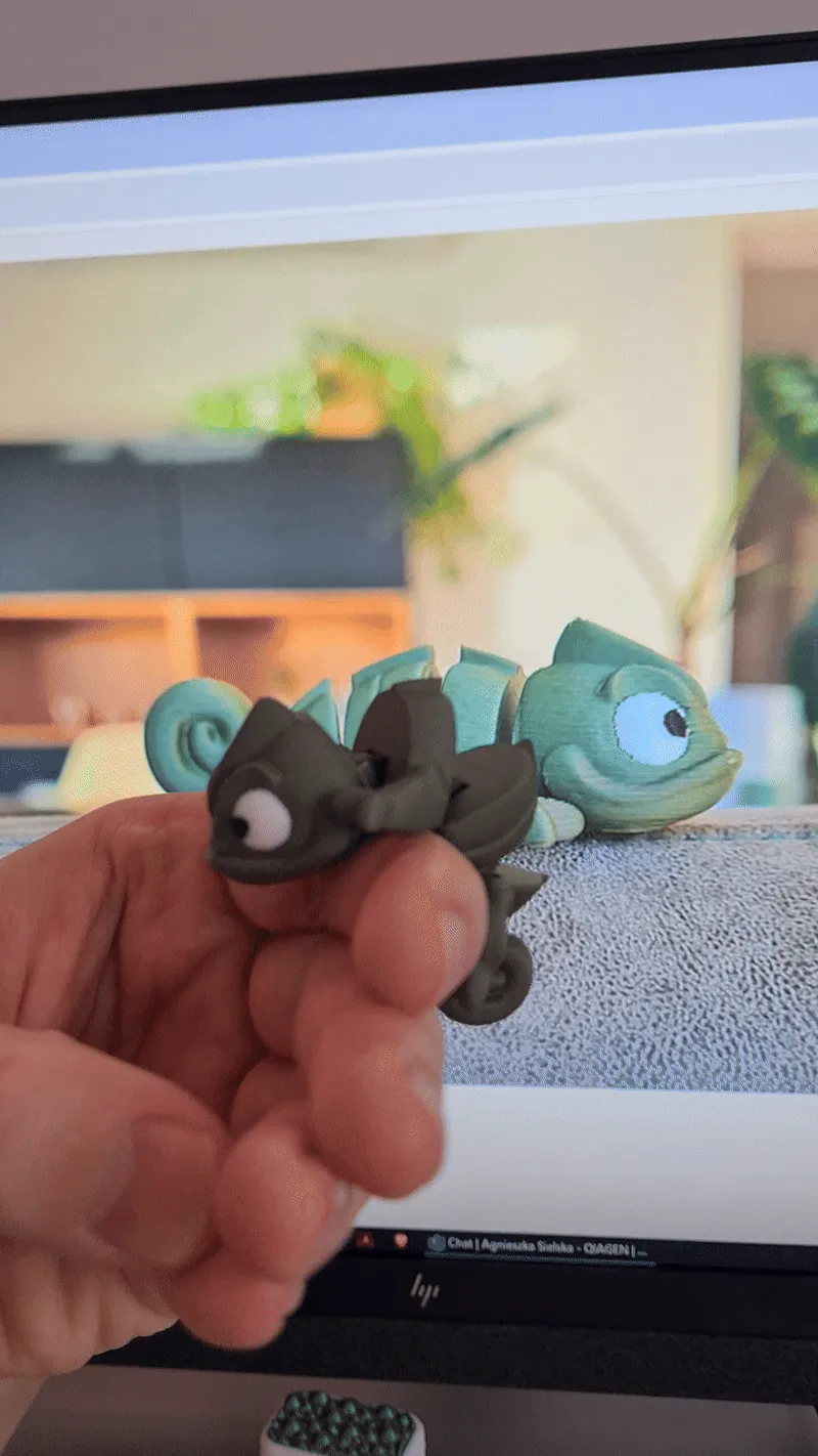 Cute little articulated Chameleon view 2