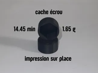 cache écrou de 17 mm (impression sur place)
