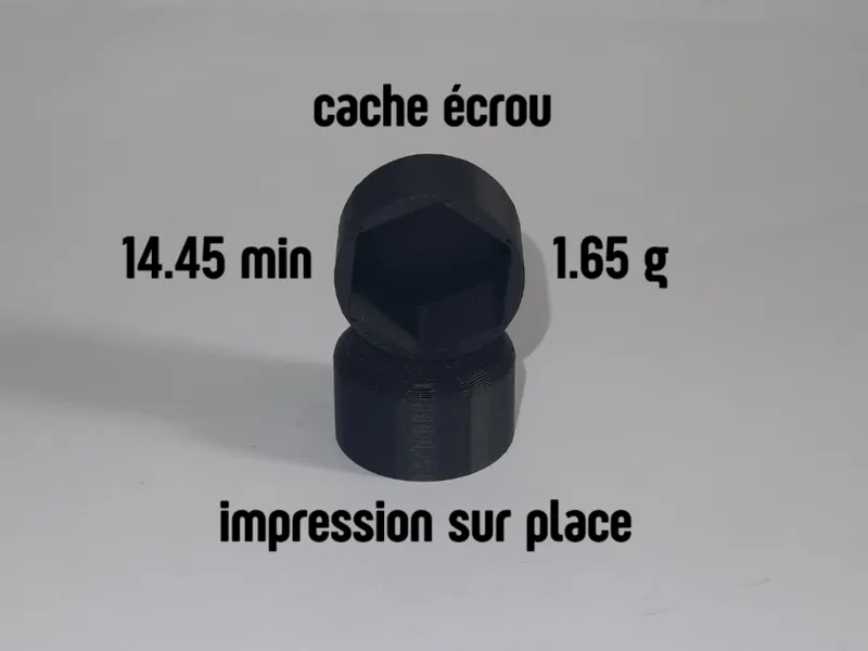 cache écrou de 17 mm (impression sur place)